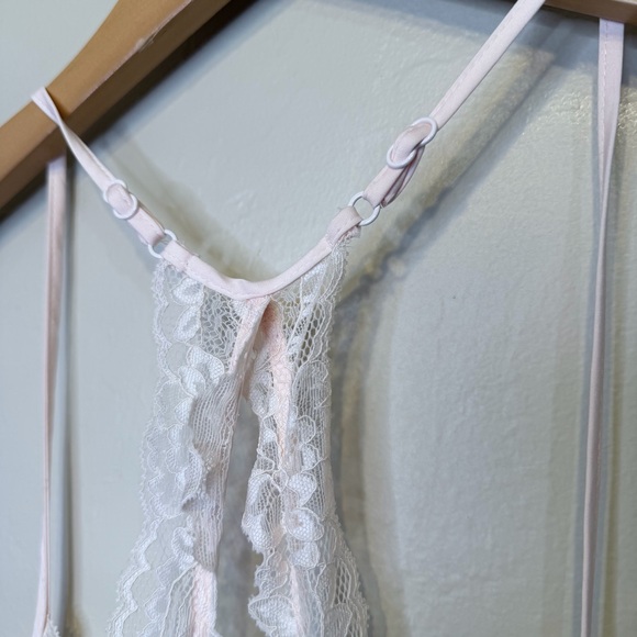 In Bloom | Soft Pink Silky Satin Lace Coquette Pajama Cami Tank Top Camisole - Picture 9 of 13